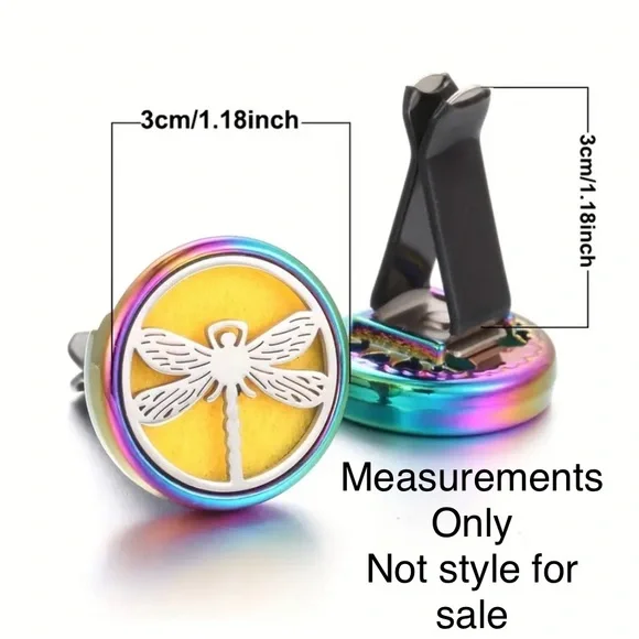 New Aromatherapy Car Vent Clip w/10 colored pads. Add your own Essential Oil - Picture 5 of 5